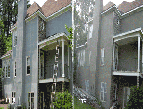 exterior house painters in kansas city painting a house 