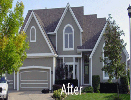 jrs painting company showing new exterior house painting colors 2022 in overland park ks